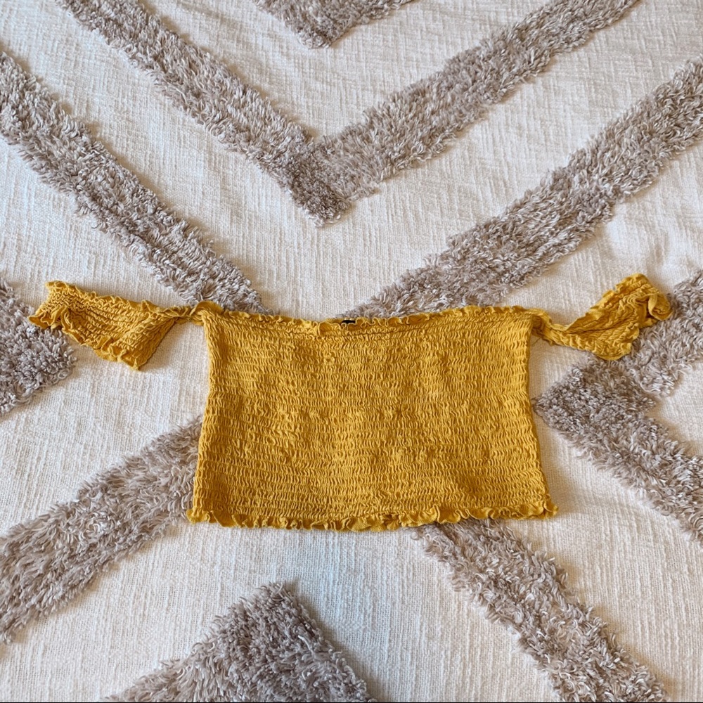 Yellow crop top